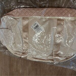 Chic Quilted Beige Baby Bag